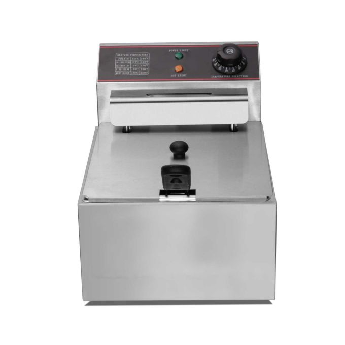 6 Litres Commercial Deep Fryer Stainless Steel - Silver (1YRS WRNTY)